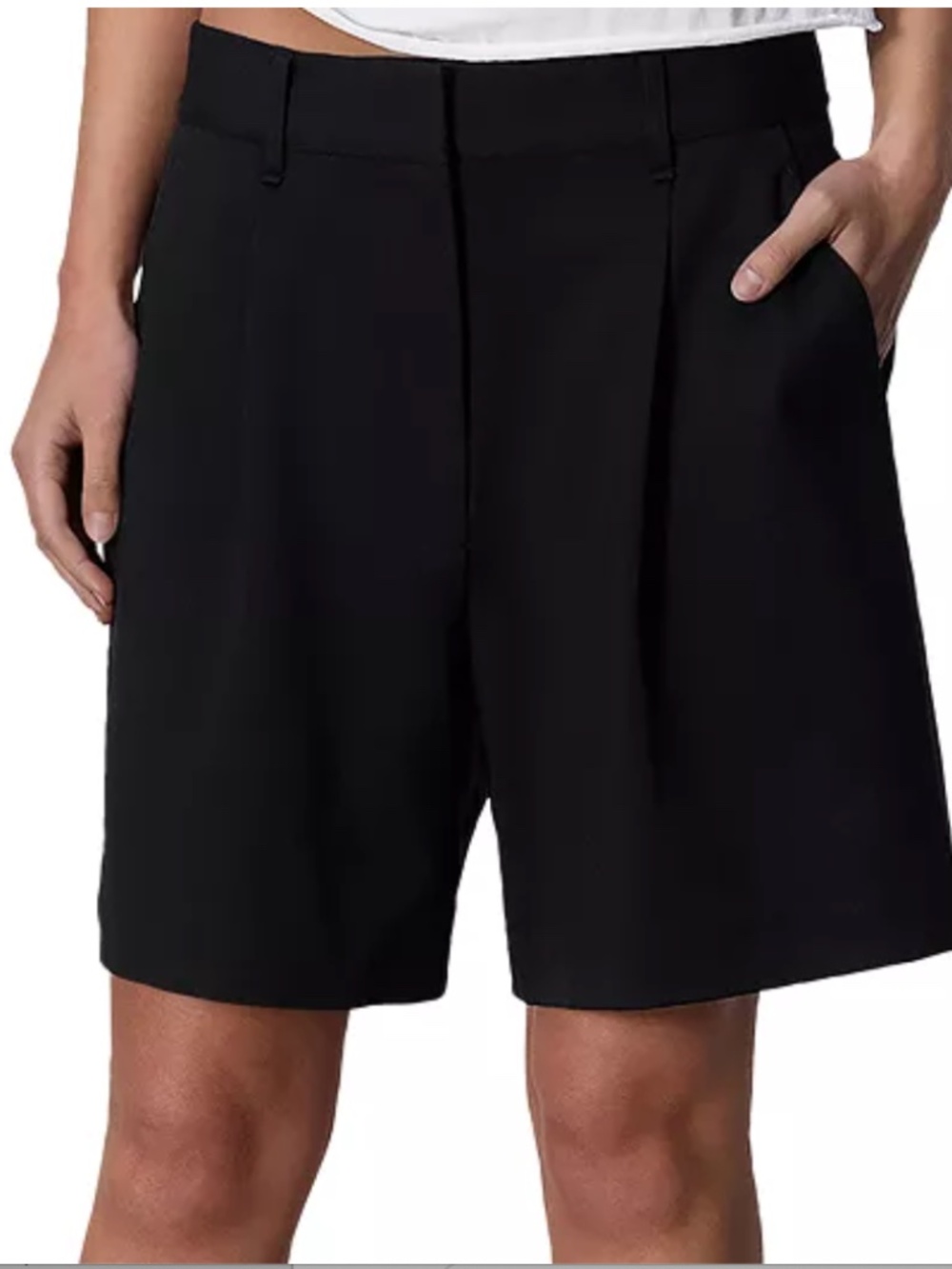 Rag & Bone Irina Pleated High Waist Ponte Shorts